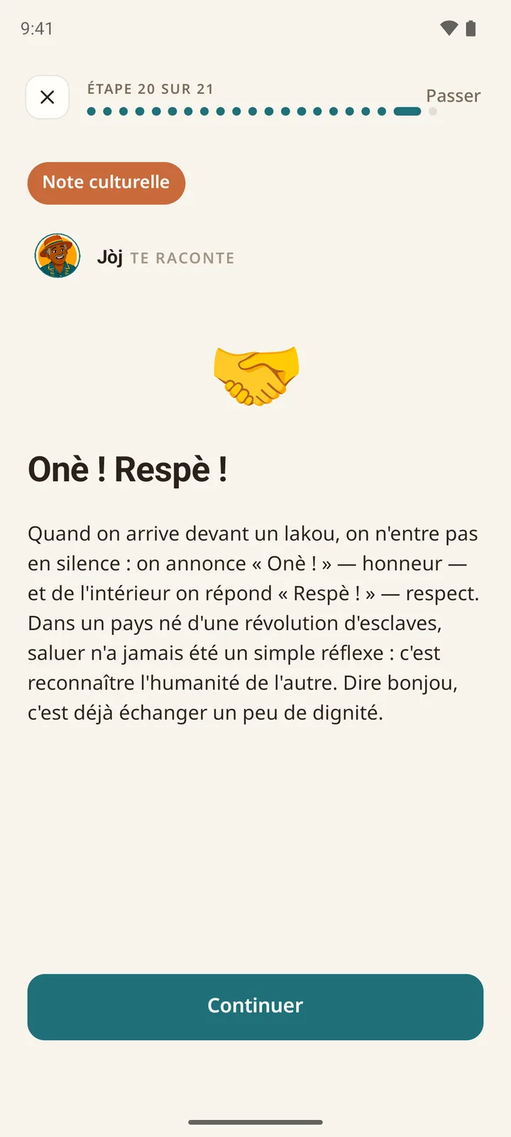 Note culturelle de Jòj